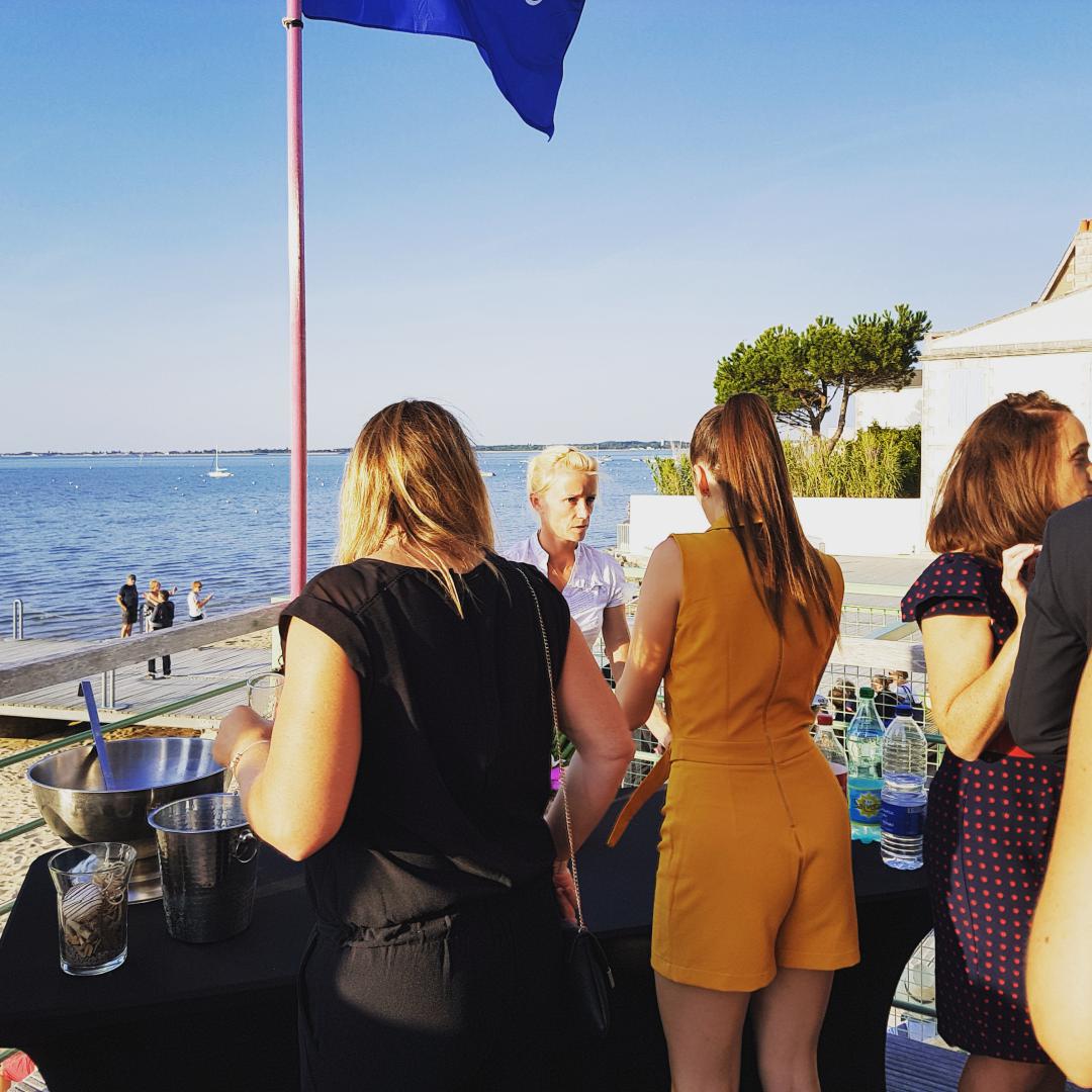 A la Base Nautique de La Tremblade (17), le samedi 1er septembre 2018 lors d'un cocktail de mariage